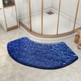 thumbnail image 1 of Muecwrye Curved Bath Rug, 12"x 24" inch Non Slip Foam Bath Rug, Soft Absorbent Fanned Shower Mats Washable Bathroom Rug Corner Bath Tub Floor Carpet for Quadrant Shower Stall,Clearance, 1 of 4