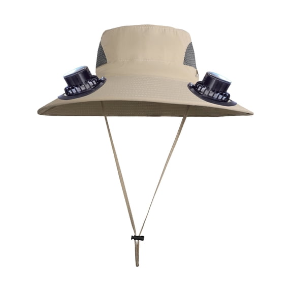 Muecwrye Solar Powered Fan Hat - Men's Outdoor Sun Protection and Cooling Fisherman's Hat, Beach Camping and Fishing Essentials