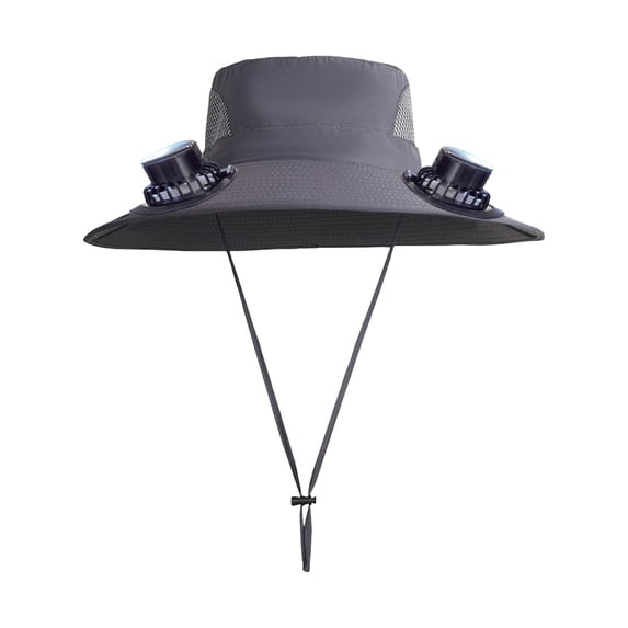 Muecwrye Solar Powered Fan Hat - Men's Outdoor Sun Protection and Cooling Fisherman's Hat, Beach Camping and Fishing Essentials
