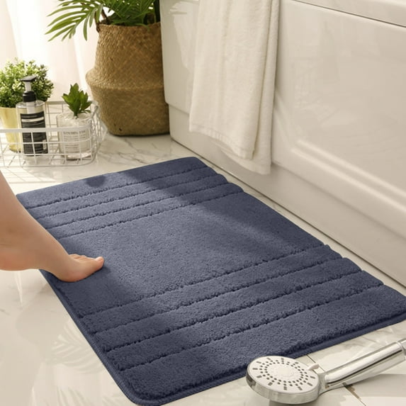 Muecwrye Extra Soft Bath Rug,Bathroom Rugs, Soft And Absorbent Microfiber Bath Rugs, Non-Slip Shower Carpet, Machine Wash Dry, Bath Mats For Bathroom Floor, Tub And Shower