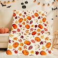 thumbnail image 1 of Muecwrye Fall Throw Blankets, Halloween Blanket,40"x30" Pumpkin, Leaves Fall Blanket, Cozy Flannel Halloween Decoration for Party Couch Sofa Bed Living Room, 1 of 5