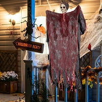 Muecwrye Halloween Decorations Outdoor, Hanging Halloween Skeleton Ghosts Decorations, Haunted Haunted House Prop, White Gauze Hanging Halloween Props for Party, Yard Bar Garden Decorations