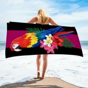 Muecwrye Microfiber Beach Towel "30 x 60 ", Sand Free Beach Towel,Absorbent Fast Drying Tropical ,for Swimming, Pool, Camping, Yoga, Workout, Traveling , Kids,Women,Men,Boys, Girls