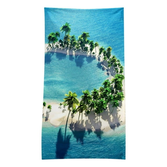 Muecwrye Microfiber Beach Towel, Large Beach Towel"60x30" Sand Free ,Portable, Water Absorbing,Quick Dry for Travel ,Sports ,Pool ,Swimming Bath, Yoga,Seascape Personalized Beach Towel