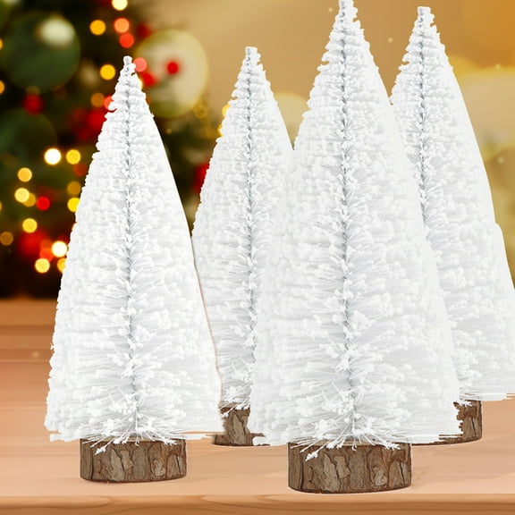 Muecwrye Mini Christmas Tree, White Christmas Tree Pendant, Bar Shopping Mall Window Ornament, Small Christmas ornaments for Home, Office, Party Christmas Decorations, 5.90 Inch