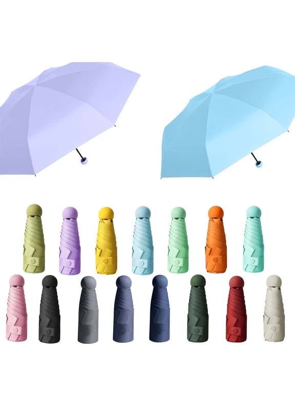 Mini Pocket Capsule Umbrella, UV Protection Sunscreen Folding Sunshade Umbrella for Travel
