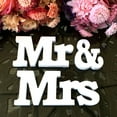 thumbnail image 1 of Muecwrye Mr and Mrs Signs, Wedding Sweetheart Table Decorations, Wooden Freestanding Letters for Photo Props, Rustic Anniversary Wedding Shower Gift, White, 1 of 6