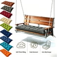 thumbnail image 1 of XIBUFE Outdoor Bench Cushion with Ties, Waterproof Patio Furniture Seat Pad, Replacement Chair Pillow for Wicker Loveseat, Porch Swing, 1 of 8