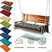 XIBUFE Outdoor Bench Cushion with Ties, Waterproof Patio Furniture Seat Pad, Replacement Chair Pillow for Wicker Loveseat, Porch Swing