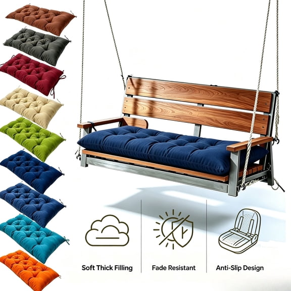 Muecwrye Outdoor Cushions Clearance, Outdoor Bench Cushion, Patio Cushions, Indoor Outdoor Furniture Cushions, Cushion Seat Chair Replacement Pads, Swing Cushion for Lounger Garden Furniture Patio
