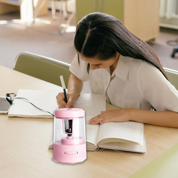 Muecwrye Pencil Sharpener, Automatic Pencil Sharpener, Electric Pencil Sharpeners for Home, Auto Stop, Super Sharp & Fast, Electric Pencil Sharpener Plug, for Home, Classroom, Office