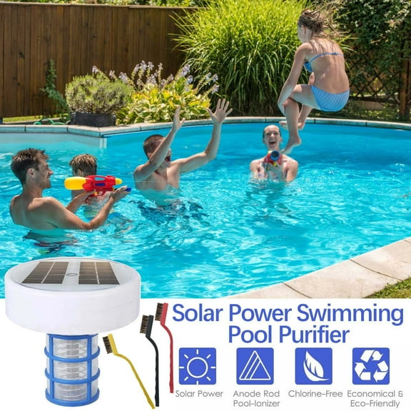 Muecwrye Pool Purifier with High Capacity Copper Anode, Solar Copper Ion Water Purifier for Swimming Pool Cleaning