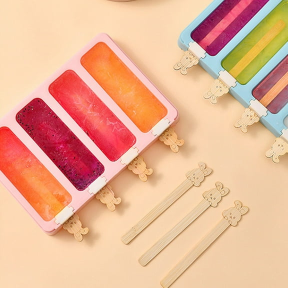 Muecwrye Popsicle Sticks for Food, Craft Sticks, Natural Wooden Food Grade Craft Sticks, 50 Pcs Popsicle Sticks for Crafts, ICES, Ice Cream, Wax, Waxing, Tongue Depressor Wood Sticks