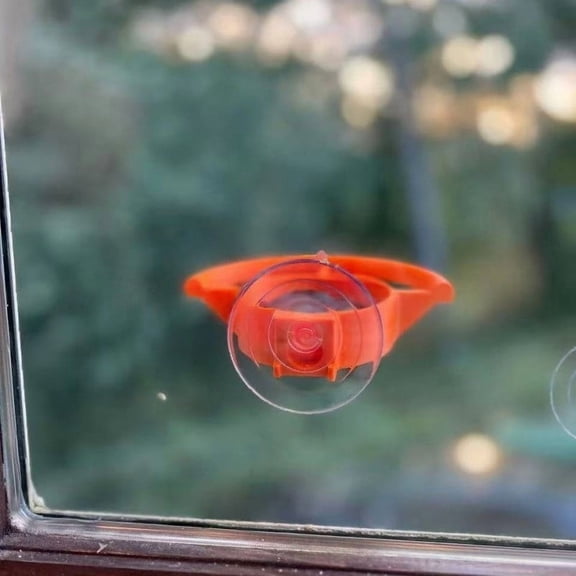 Muecwrye Suction Cup Window Bird Feeder, Clear Plastic Feeder for Courtyard and Garden Decoration