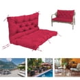 thumbnail image 1 of Muecwrye Swing Replacement Cushion for Outdoor Bench, Patio Furniture ,Waterproof 2-3 Seater Thick Pad with 8 Ties, 40"x40"x 3.2" Garden Porch Seat Cushion on Clearance, 1 of 5