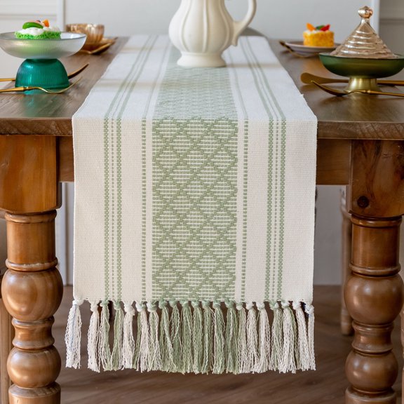 Muecwrye Table Runner, Rectangular Woven Table Flag, Thickened Cotton And Linen Tea Table Tablecloth, Square Rustic Table Napkins for Wedding Bridal Shower Fall Thanskgiving Decoration