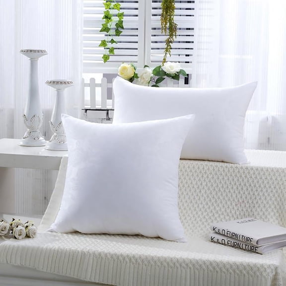Muecwrye Throw Pillow Inserts,20" x 20"Soft Cotton Throw Pillow Insert - Machine Washable Polyester Woven Fabric