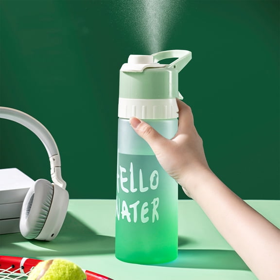 Muecwrye Water Bottle With Mister Spray, Spray Bottles, Drinking and Misting Sports Water Bottle, Portable Leak-Proof Spray Cup, Water Bottle for Cycling Fitness Camping Hiking Outdoor