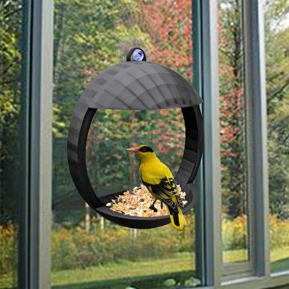 Muecwrye Window Bird Feeder, Suction Cup Attachment for Glass Window Wild Bird Feeding