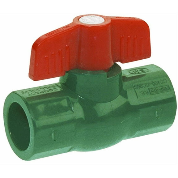 Mueller Thread Ball Valve - PVC, 1-1/2" FIP x 1-1/2" FIP, 1 1 2 Inch Ball Valve