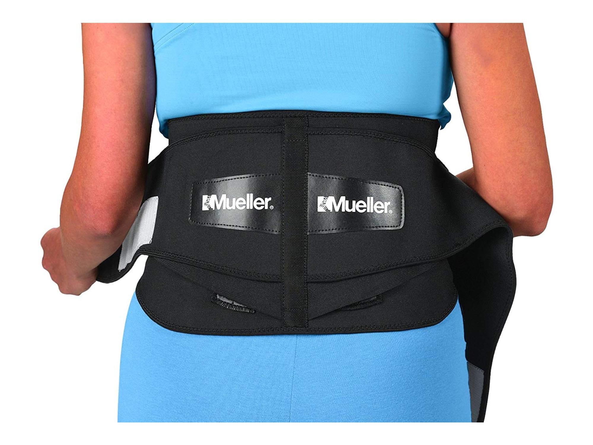 Mueller Plus Size Adjustable Back Brace w/Lumbar Pad - Black