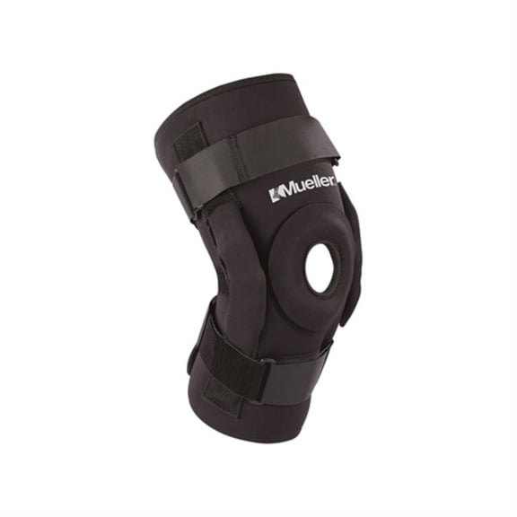 Mueller 3-in-1 Pro Level Hinged Knee Brace Deluxe Black Small