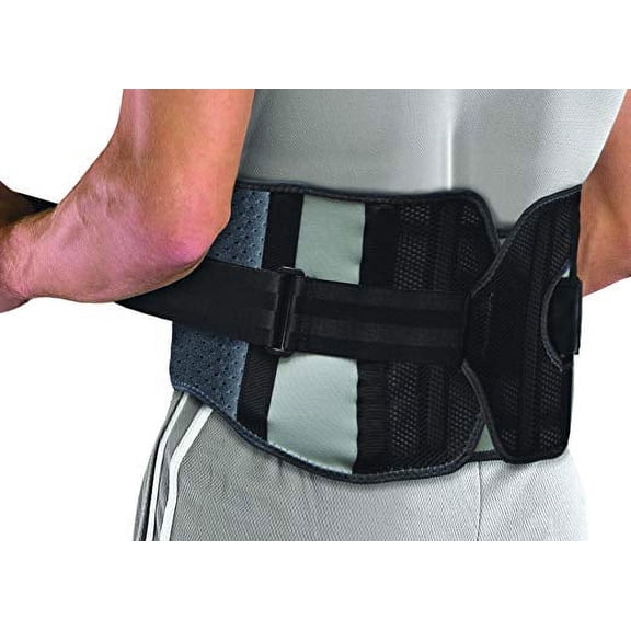 Mueller Adjust-to-Fit Back Support, Black/Gray, One Size Fits Most