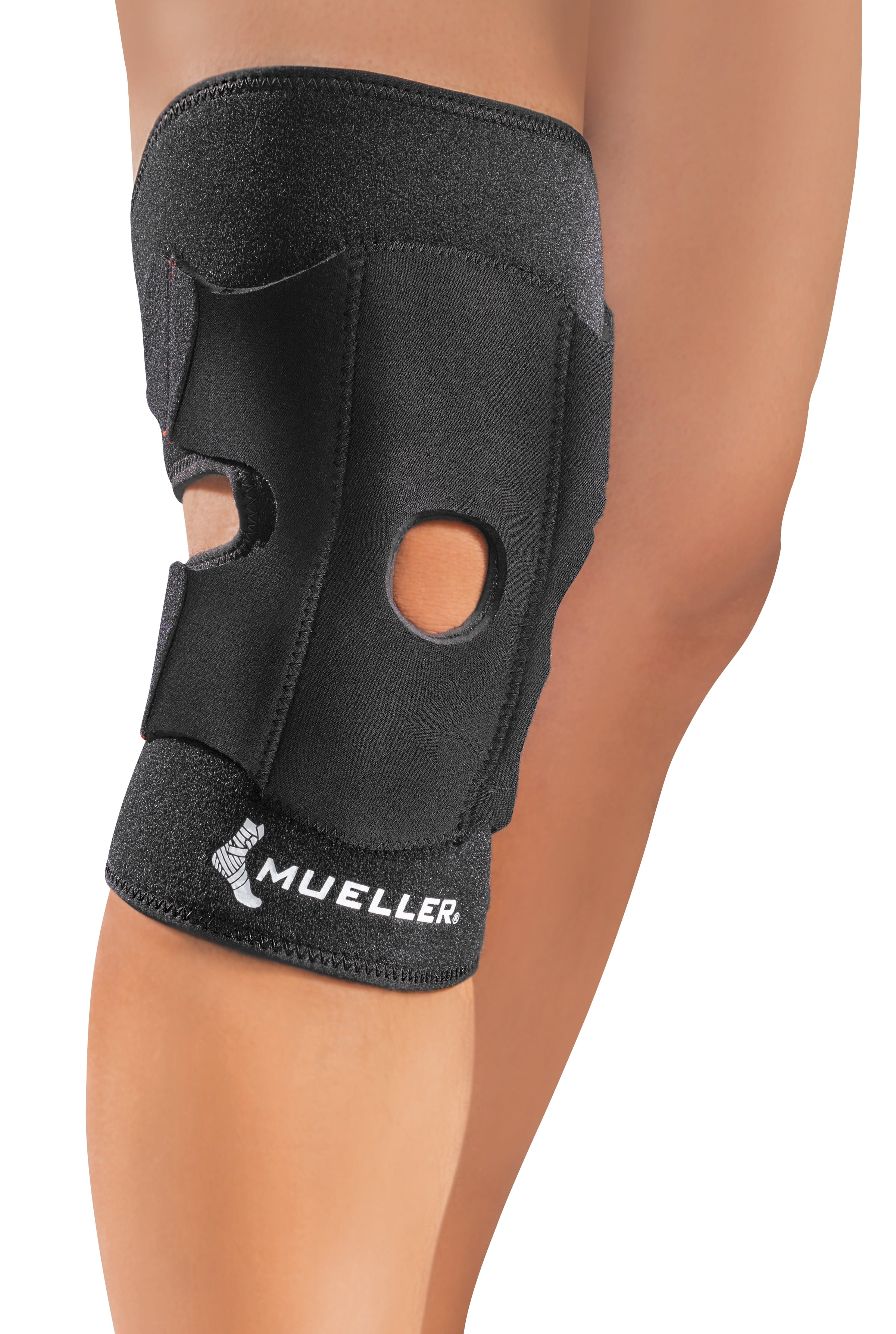 Mueller Adjustable Knee Support, Black, One Size Fits Most