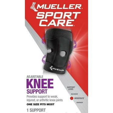 Mueller Adjustable Knee Support, OSFM, Black