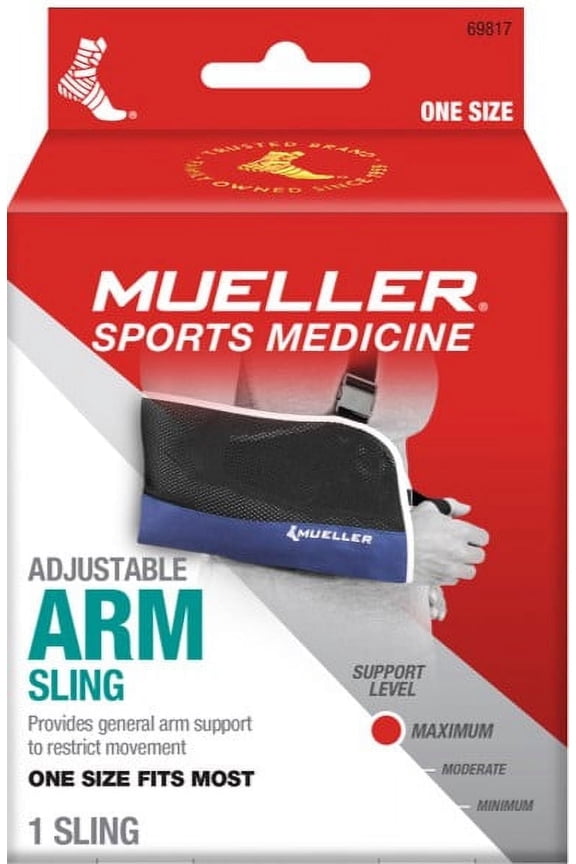 Mueller Arm Sling, Blue/Black, One Size Fits Most