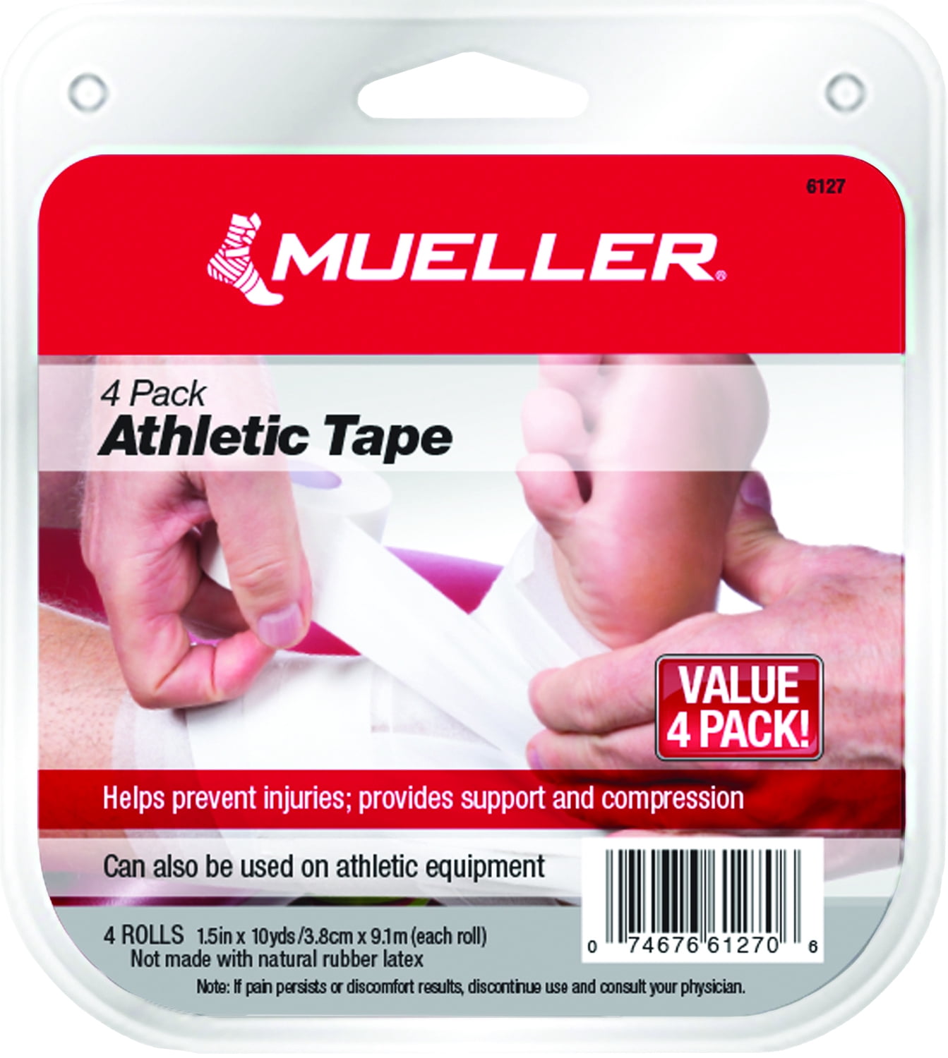 Mueller MTape Athletic Tape, Beige, 2 Pack, 1.5