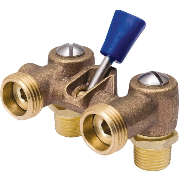 Mueller B & K 102-207 Washing Machine Shut Off Valve, 1/2" IPS Inlet X 3/4" MH Outlet