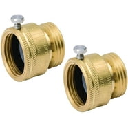 Breezliy 4-Pack Brass Vacuum Breaker Set 3/4" Anti-Siphon Hose Bib Valve For Garden Spigot RV Hose Connection Backflow Preventer Connector With Tape And Extra Washers