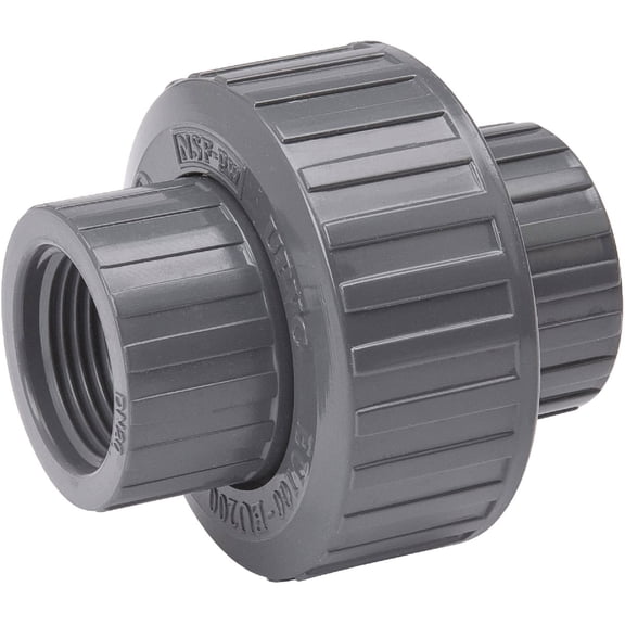 Mueller/ B&K PVC Gray Threaded Union - Pack of 6