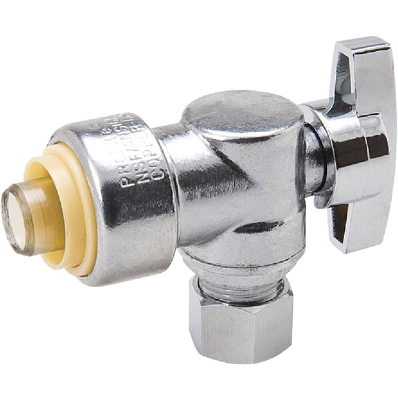 Mueller/ B&K ProLine Brass Push Fit Angle Valve - Pack of 6