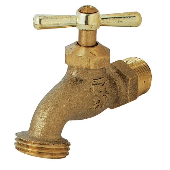 Mueller B and K Industries 103-003 1/2-Inch MIP Inlet Brass Standard Threaded Hose Bibb
