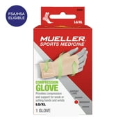 Mueller Compression & Support Beige Glove, Moderate Support, Single Glove, Unisex, Large/Extra Large