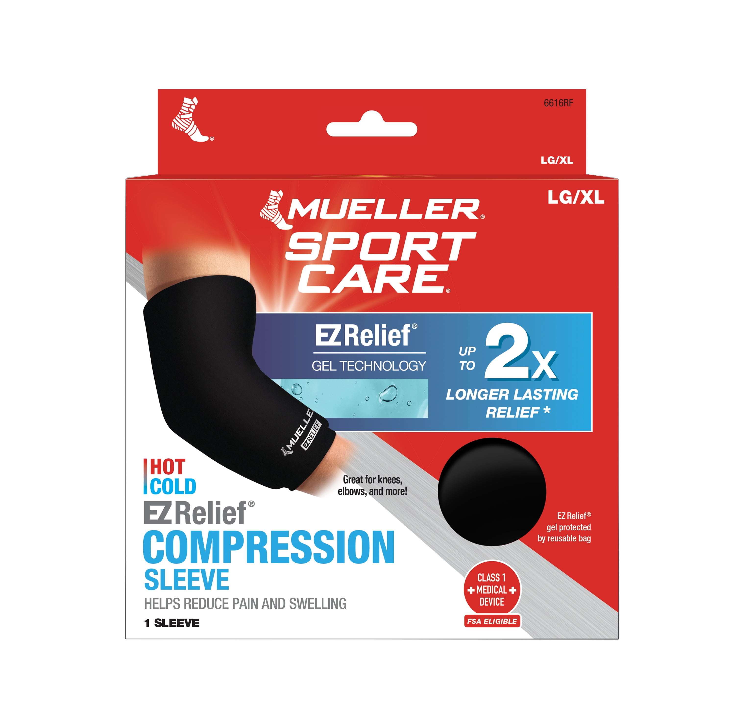 Mueller® EZ Relief™ Compression Sleeve, Slip On, Unisex, Large