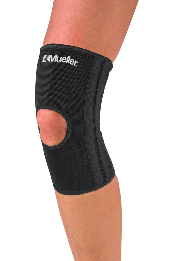 Mueller Elastic Knee Stabilizer, Black, Small/Medium