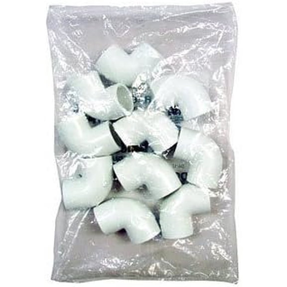 Charlotte Pipe Elbow - 90 Degree, Schedule 40 PVC - 1/2 In, White