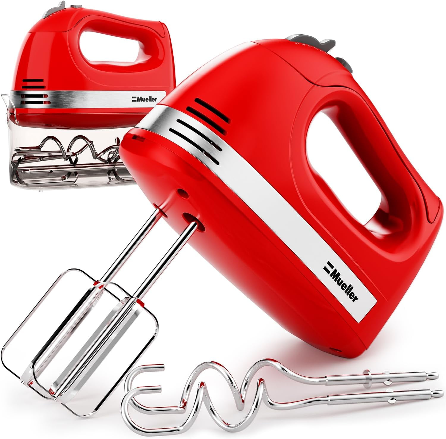 Dropship Egg Beater Manual Hand Mixer Red Stainless Steel Wire