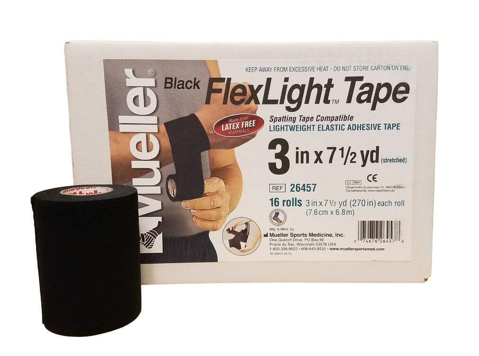 Mueller FlexLight Spatting Tape 3 inch x 7.5 yd Case