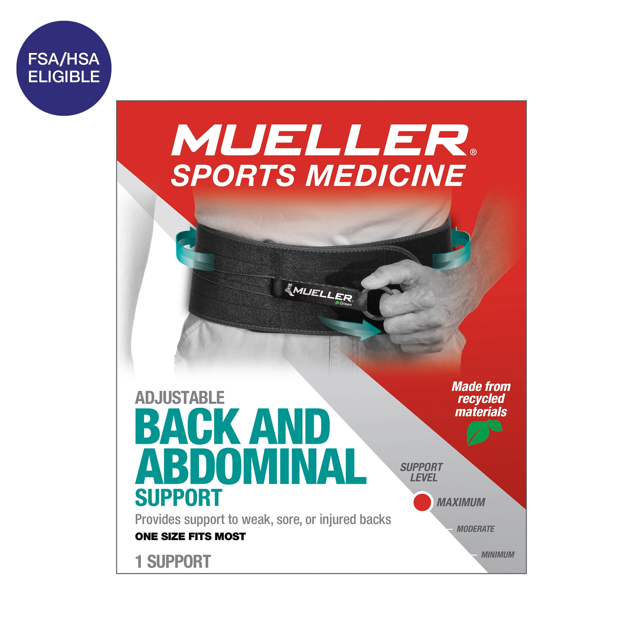 Mueller Green Adjustable Back & Abdominal Support