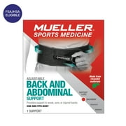 Mueller Green Adjustable Back and Abdominal Support, Black, One Size Fits Most