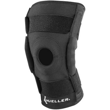 Mueller Hinged Wraparound Knee Support Brace - L/XL - Black