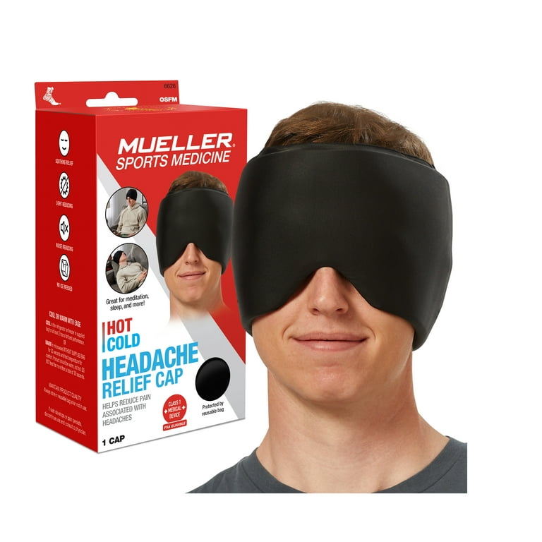 Mueller Hot Cold Headache Relief Cap OSFM Black with Temperature
