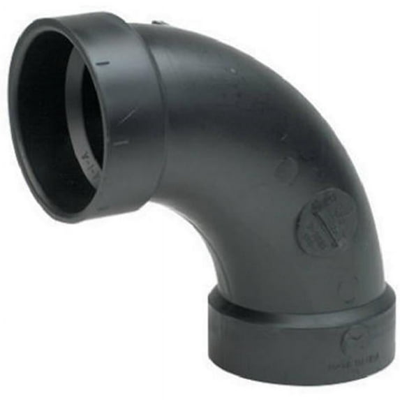 Mueller Industries 02871H 1.50 in. Abs & Dwv Black Long Sweep- 90 Degree Elbow