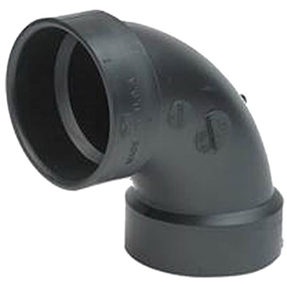 Mueller Industries 02878H 3 in. Hub x Hub ABS DWV Elbow For DWV Installation System - Black