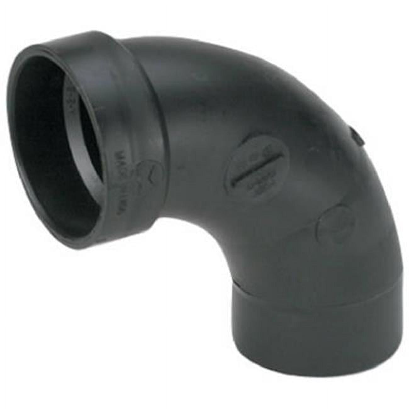 Mueller Industries 02882H 3 Inch 90 Degree Street Ell - ABS DWV Spigot X Hub Fitting For Drain Waste Vent
