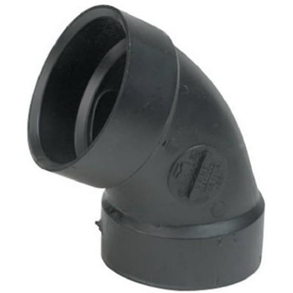 Mueller Industries 02896H 2 in. Abs & Dwv Black 60 Degree Elbow Hub By Hub